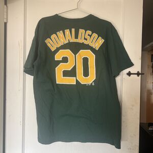 Majestic Oakland A's Josh Donaldson Green Jersey T Shirt | Mens XL